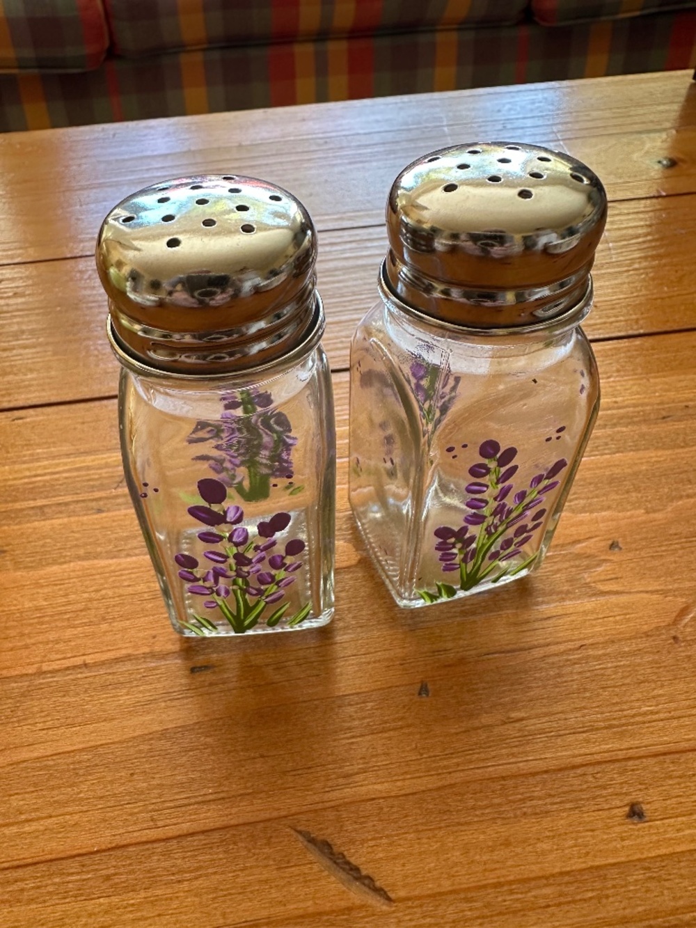 Salt & Pepper Shakers Hand Painted Floral Design